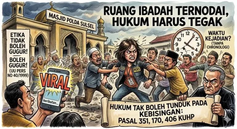 Keributan Pecah di Halaman Masjid Polda Sulsel, Publik Desak Evaluasi