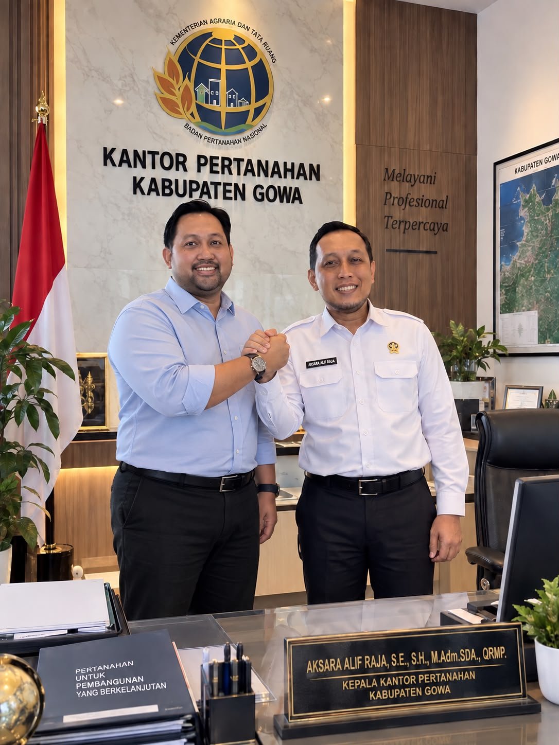 Rezza Said Konsolidasi ke BPN Gowa, Gagasan Percepatan Layanan Jadi Sorotan Jelang Musda REI